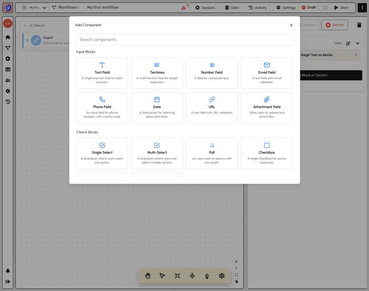 Add Block Dialog