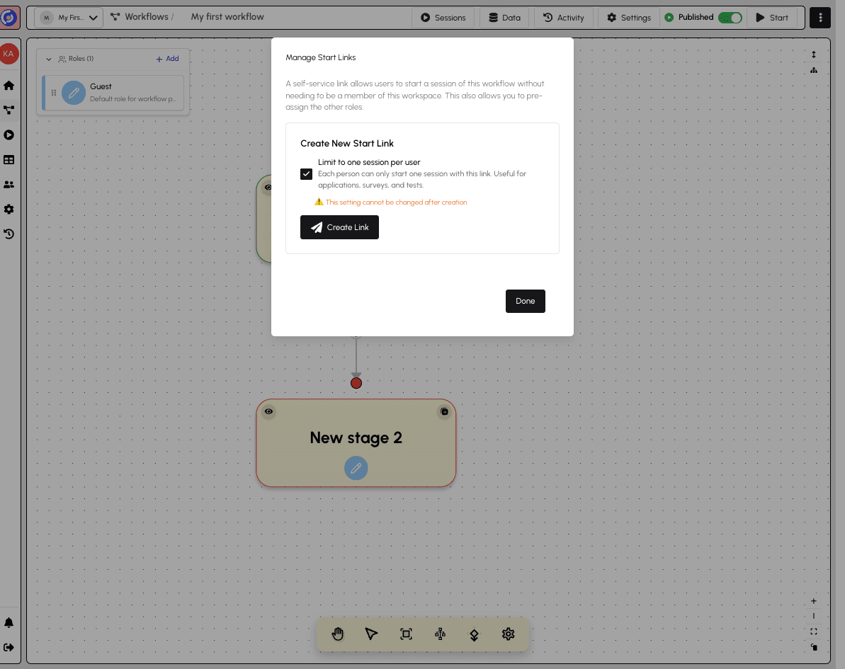 Single Session Option