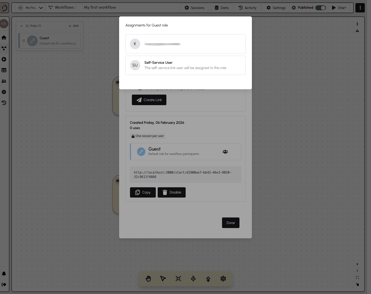 Role Assignment Panel
